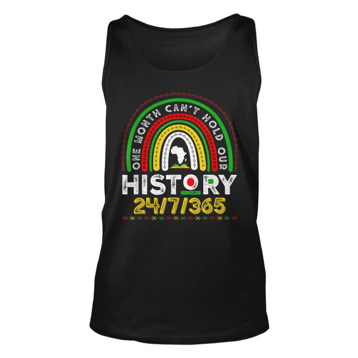 One Month Cant Hold Our History Rainbow Black History Month  Unisex Tank Top