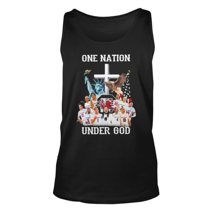 One Nation South Carolina Gamecocks Under God  Unisex Tank Top