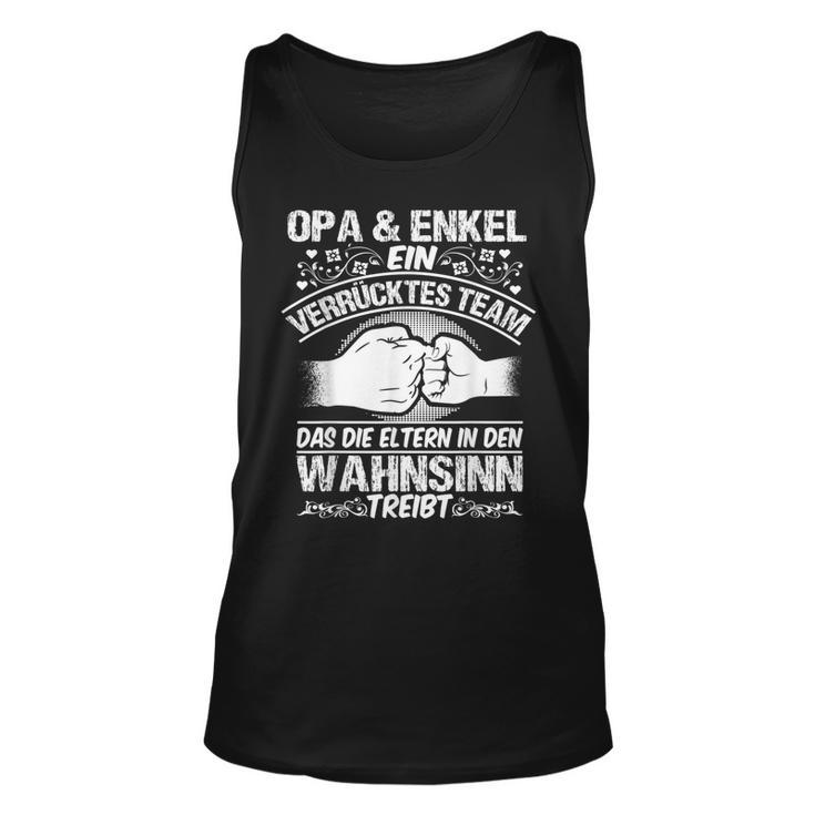 Opa Enkel Geschenk Spruch Enkelkind Großvater Ein Team Tank Top