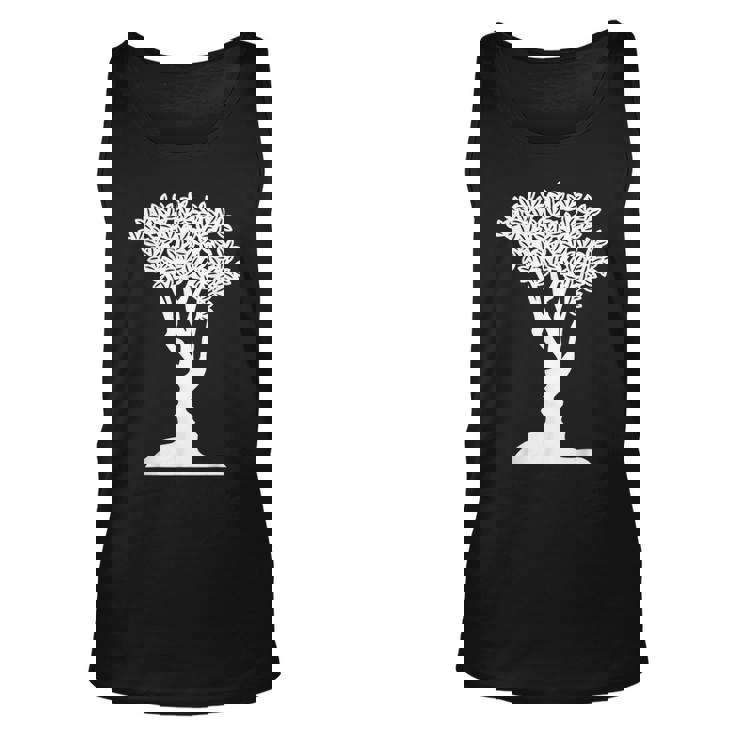 Optical Illusion Tree Man Woman Faces Unisex Tank Top