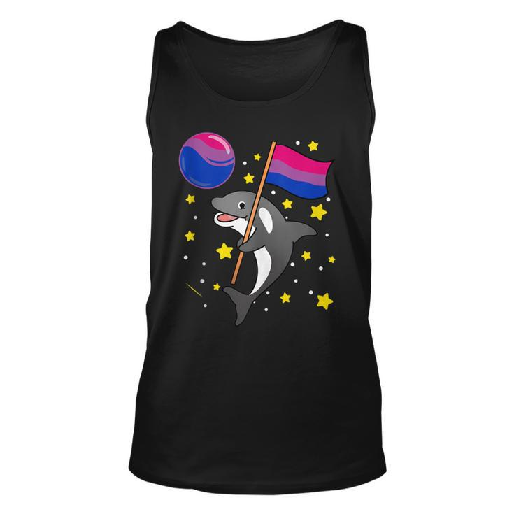 Orca In Space Bisexual Pride  Unisex Tank Top