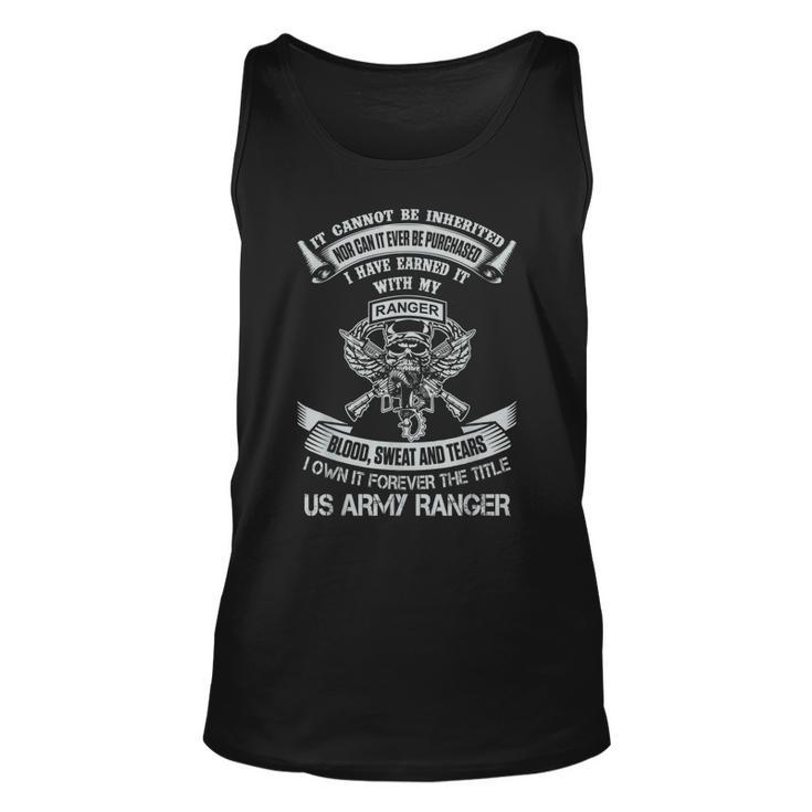 Own It Forever The Title Us Army Ranger Veteran  Unisex Tank Top