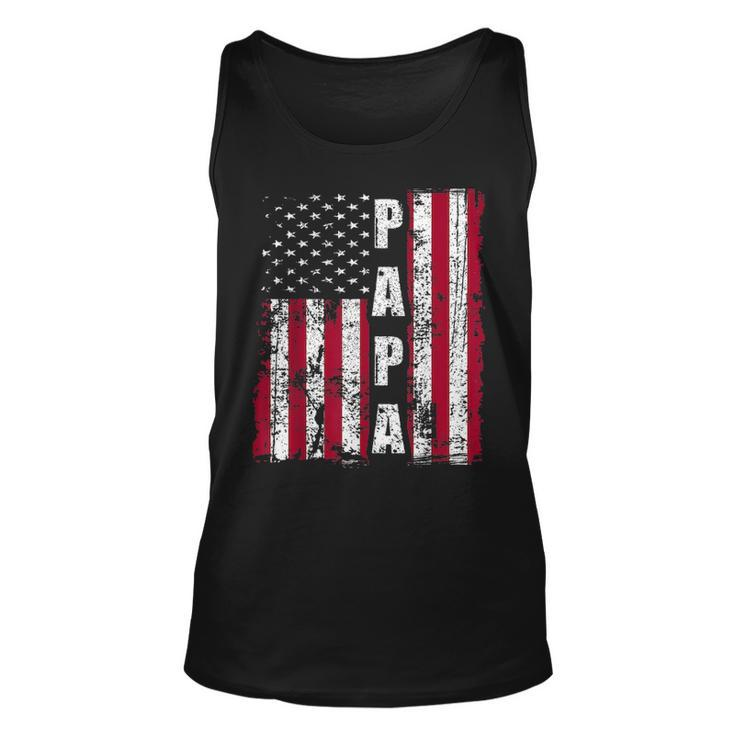 Papa American Flag  Fathers Day 2021 V2 Unisex Tank Top