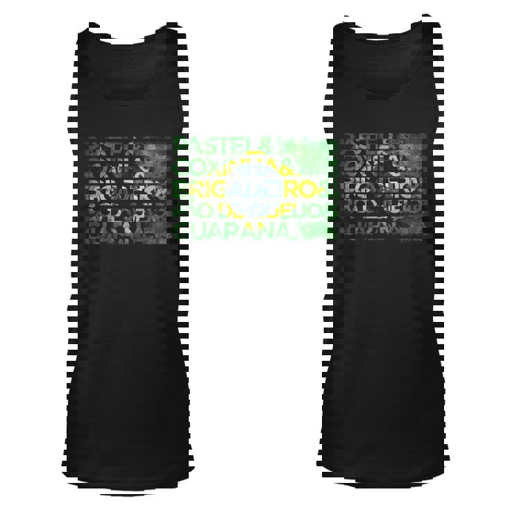 Pastel Coxinha Brigadeiro Pão De Queijo & Guaraná Brazil Unisex Tank Top