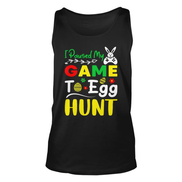 I Paused My Game To Egg Hunt Easter Bunny Gamer Game Controller Tank Top