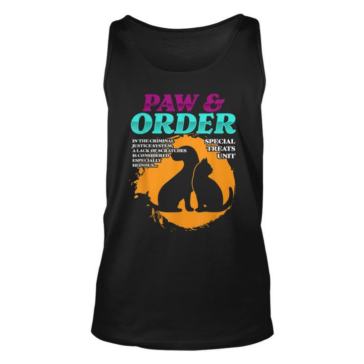 Paw And Order Special Feline Unit Pets Training Animal Lover  Unisex Tank Top
