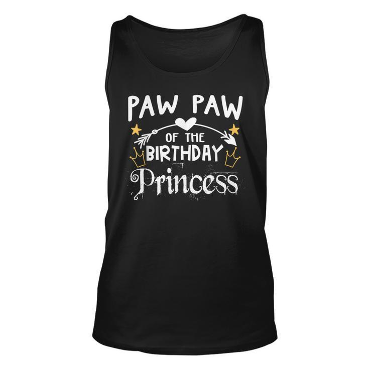 Paw Paw Of The Birthday Princess Matching Family Unisex Tank Top