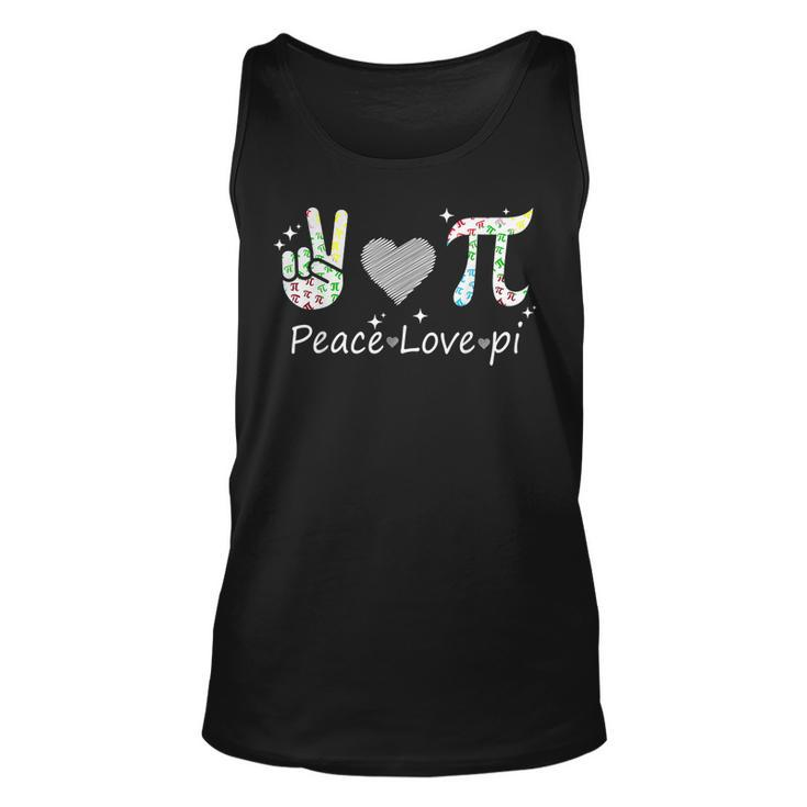 Peace Love Pi Math Love Pi Day Mathematics Math Teachers  Unisex Tank Top