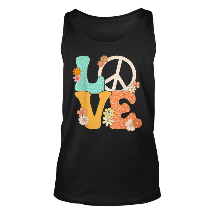 Peace Sign Love 60S 70S Costume Groovy Hippie Theme Party Unisex Tank Top