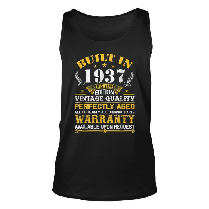 Perfectly Aged Built In 1937 82Nd Years Old Birthday Shirt Unisex Tank Top