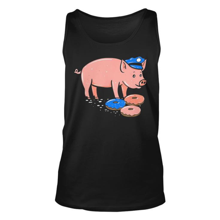 Pig Cop     Funny Police Officer Doughnut  Gift Unisex Tank Top