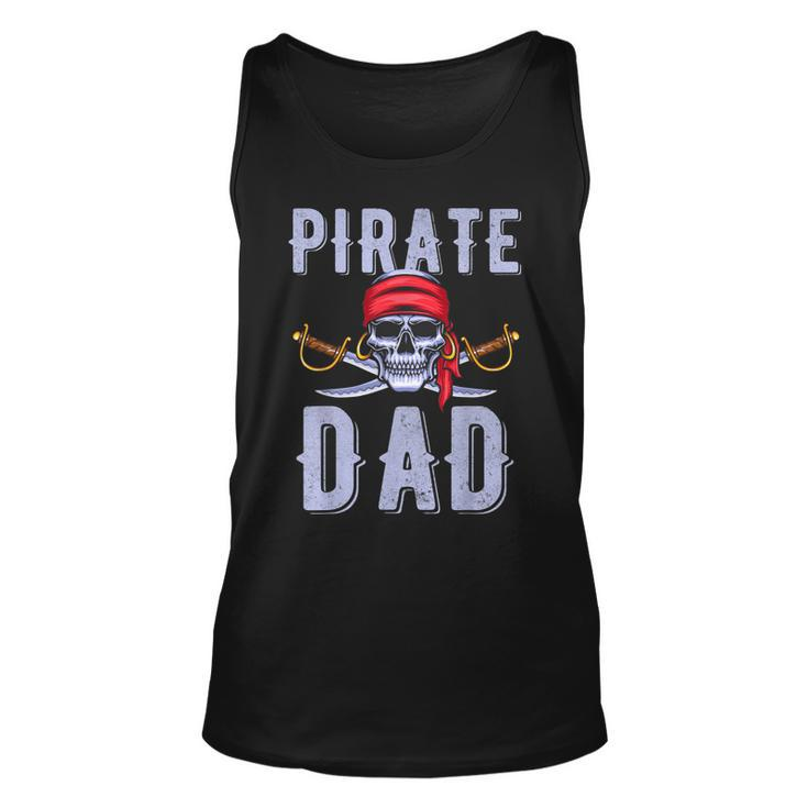 Pirate Dad  Captain Pirate Sea Pirate Skull Men Daddy  Unisex Tank Top