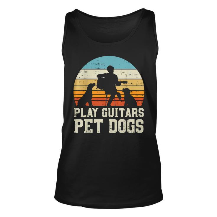 Play Guitars Pet Dog Retro Music Guitarist Animal Lover Gift  Unisex Tank Top