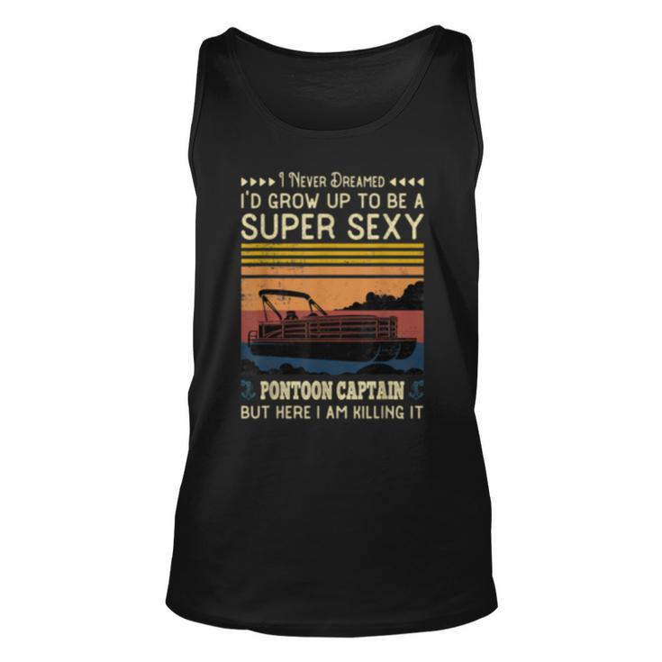 Pontoon Captain Funny Boaters Or Boat Driving Lovers Gift  Unisex Tank Top