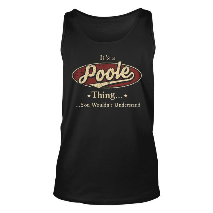 Poole  Personalized Name Gifts  Name Print S  With Name Poole Unisex Tank Top