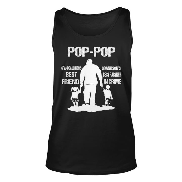Pop Pop Grandpa Gift   Pop Pop Best Friend Best Partner In Crime Men Women Tank Top Graphic Print Unisex