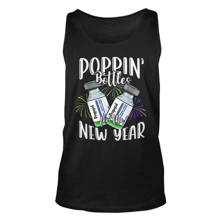 Poppin Bottles For The New Year Funny Icu Nurse Crew 2023 Unisex Tank Top