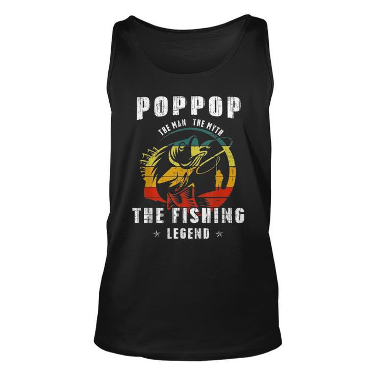 Poppop Man Myth Fishing Legend Funny Fathers Day Gift Unisex Tank Top