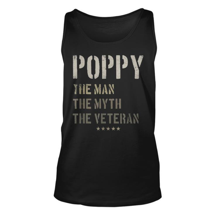 Poppy Man Myth Veteran Fathers Day Gift For Military Veteran V2 Unisex Tank Top