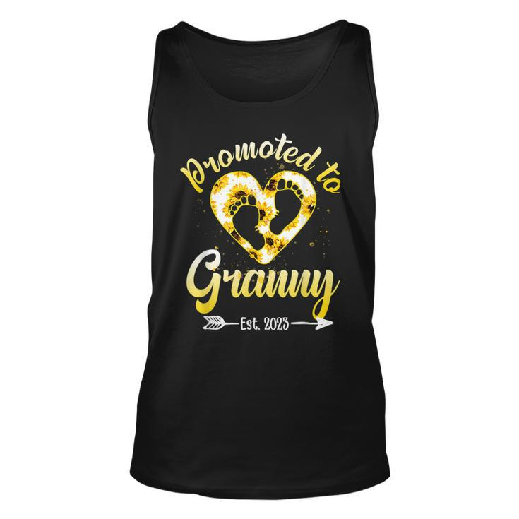 Promoted To Granny Est 2023 Funny Floral Mothers Day  Unisex Tank Top
