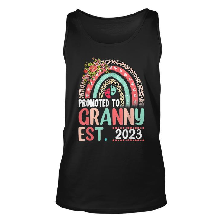 Promoted To Granny Est 2023 Leopard Rainbow Mothers Day  Unisex Tank Top
