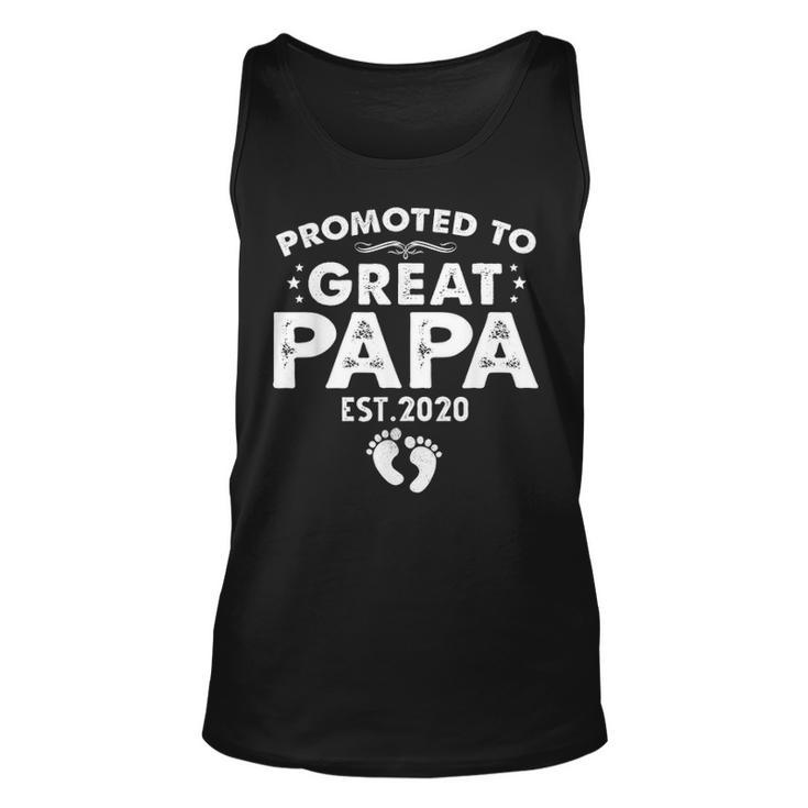 Promoted To Great Papa 2021 Fathers Day Gifts Grandpa Daddy Unisex Tank Top
