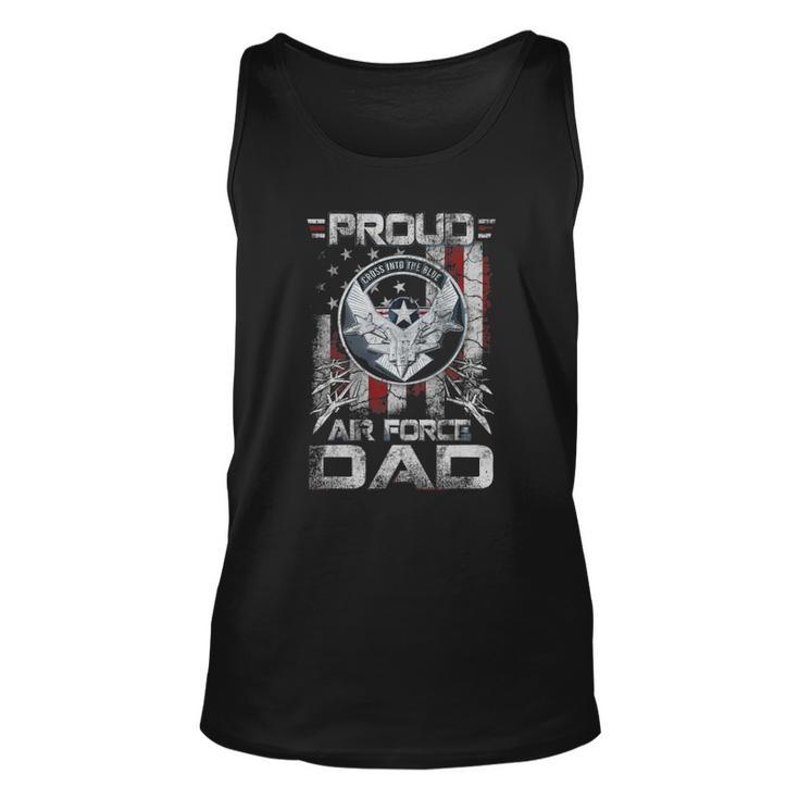 Proud Air Force Dad  Military Family Fathers Day Men Women Tank Top Graphic Print Unisex