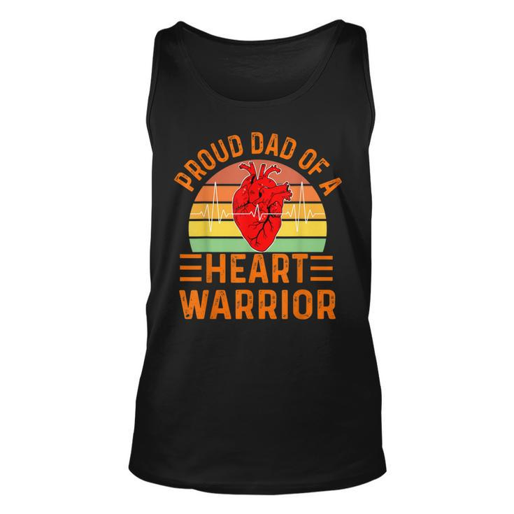 Proud Dad Of A Heart Warrior Heart Attack Survivor Vintage  Unisex Tank Top