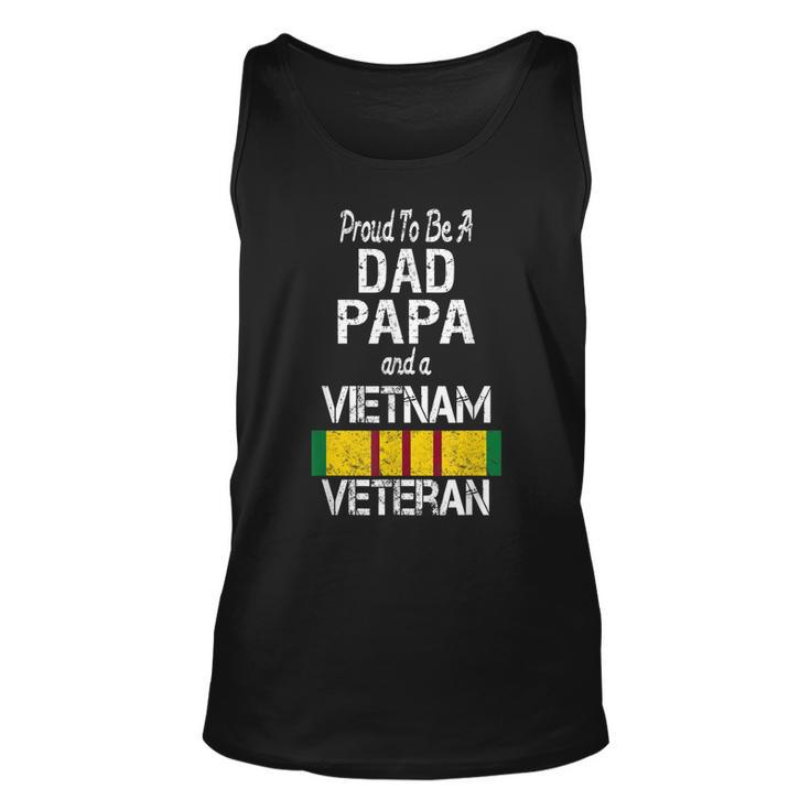 Proud Dad Papa Vietnam Veteran  Vintage Vet  Unisex Tank Top