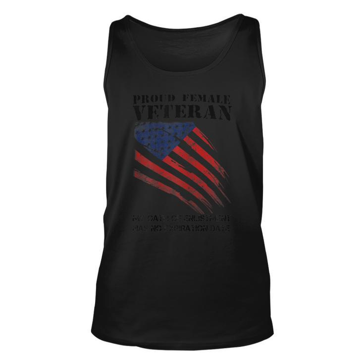 Proud Female Veteran Tees Gift For Independence Day Unisex Tank Top