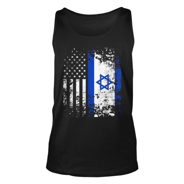 Proud Israeli Usa Flag Patriotic Pride American Israel Flag Men Women Tank Top Graphic Print Unisex