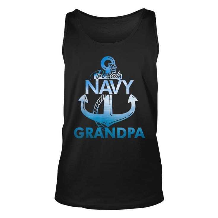Proud Navy Grandpa Gift Lover  Veterans Day  Unisex Tank Top