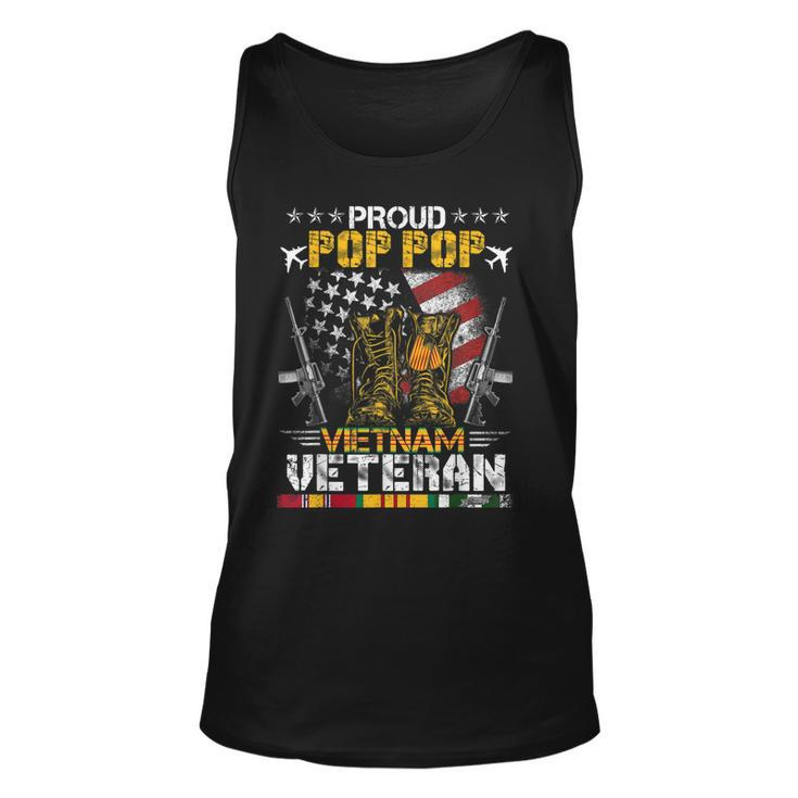 Proud Pop Pop Of Vietnam Veteran Us Flag Gifts Proud Veteran  Unisex Tank Top
