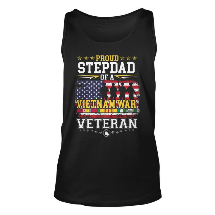 Proud Stepdad Vietnam War Veteran Matching With Stepson   Unisex Tank Top