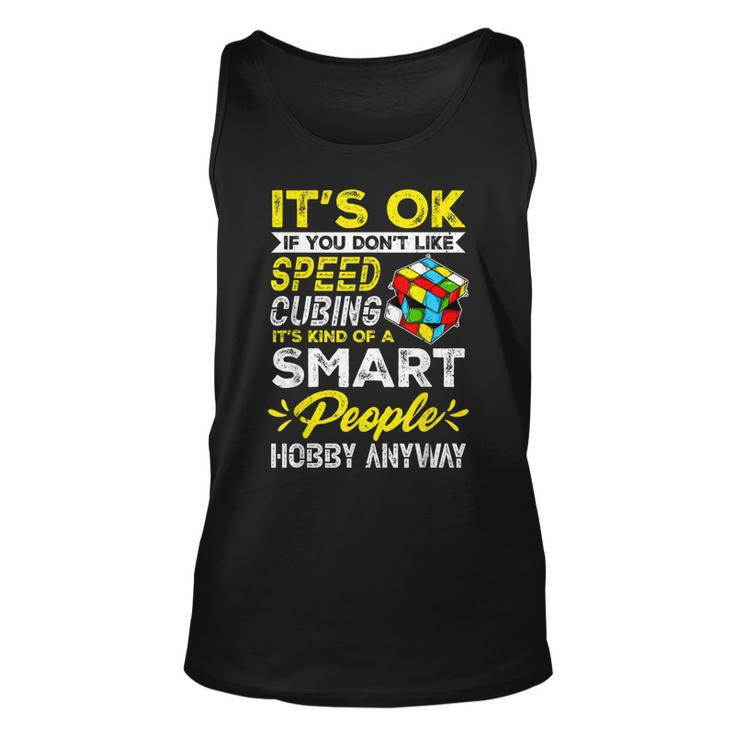 Puzzle Cube Smart People Hobby Speed Cubing Math Clothing  Unisex Tank Top