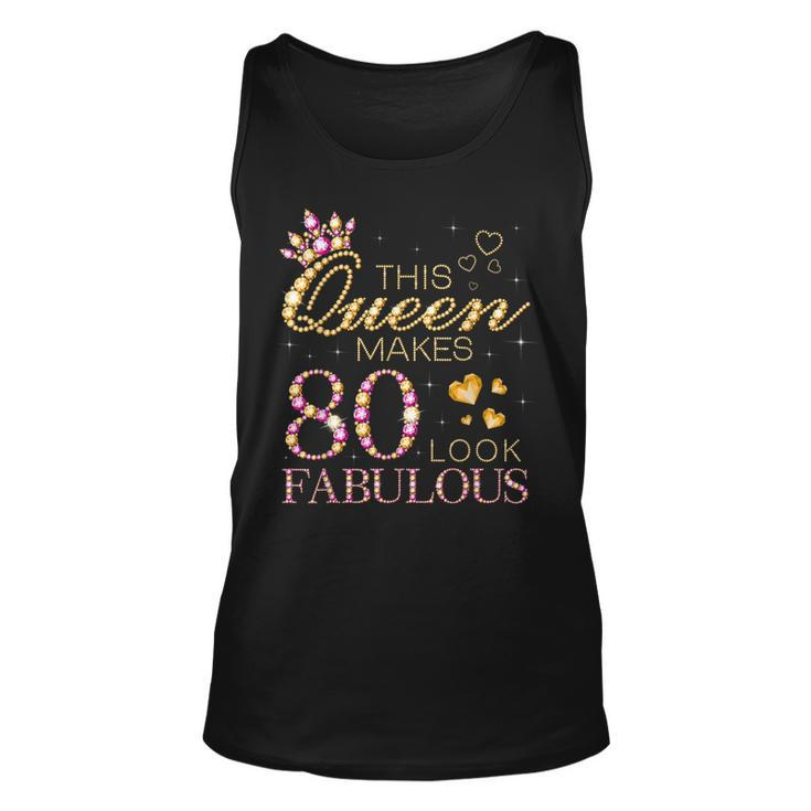 This Queen Makes 80 Look Fabulous 80Th Birthday Queen B-Day Tank Top