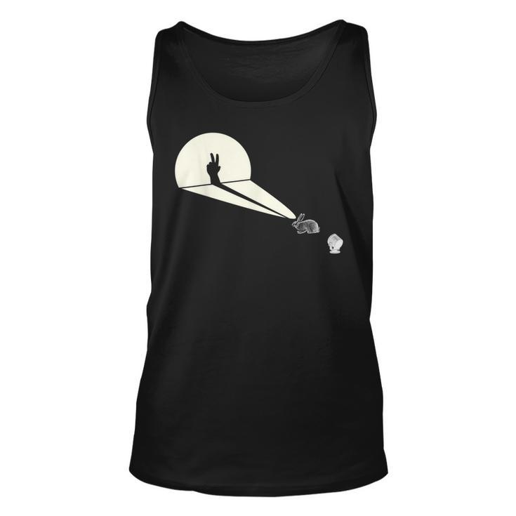 Rabbit Silhouette Hand Shadow Puppetry Puppet Tank Top