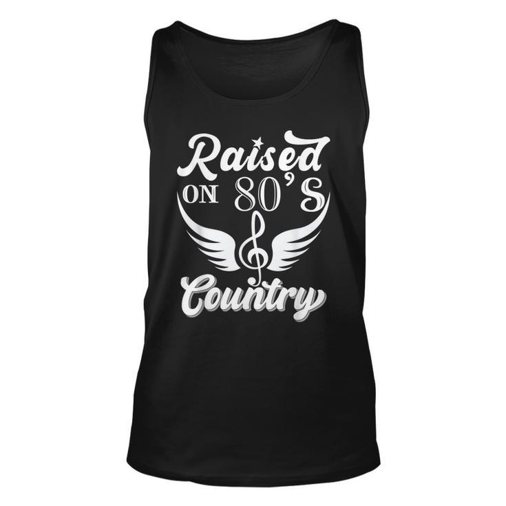 Raised On 80S Country | Guitar Player Vintage Country Music  Unisex Tank Top
