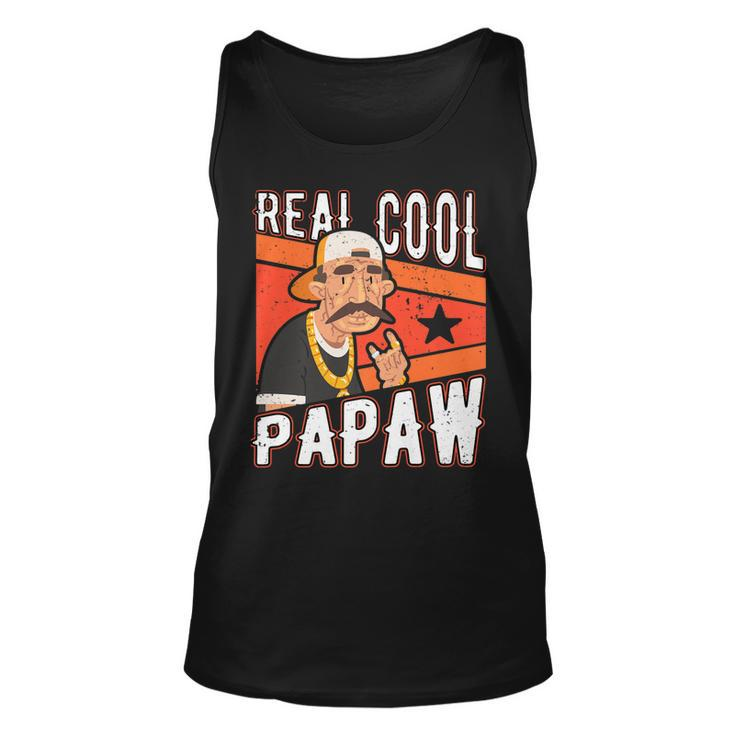 Real Cool Papaw Fun Fathers Day Grandathers Papa Dad Pops   Unisex Tank Top