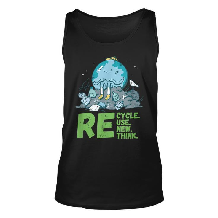 Recycle Reuse Renew Rethink Earth Day 2023 Activism  Unisex Tank Top