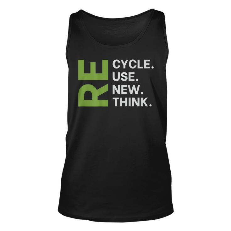 Recycle Reuse Renew Rethink Earth Day Environmental On Back Tank Top