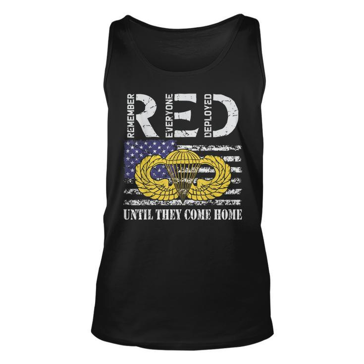 Red Friday Military Army Airborne Paratrooper Veteran Retro  Unisex Tank Top