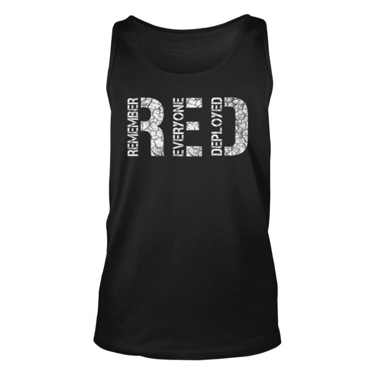 Red Friday Military Shirts Remember Everyone Deployed Shirt Unisex Tank Top