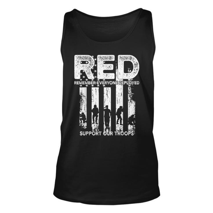 Red Friday Military Veteran Support Our Troops  Unisex Tank Top