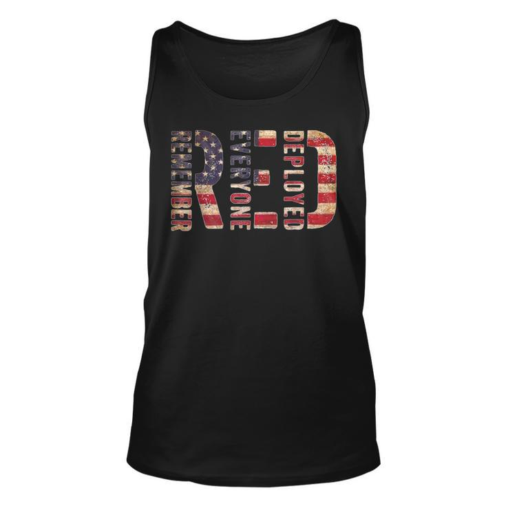 Red Fridays Remember Everyone Deployed American Flag  Unisex Tank Top