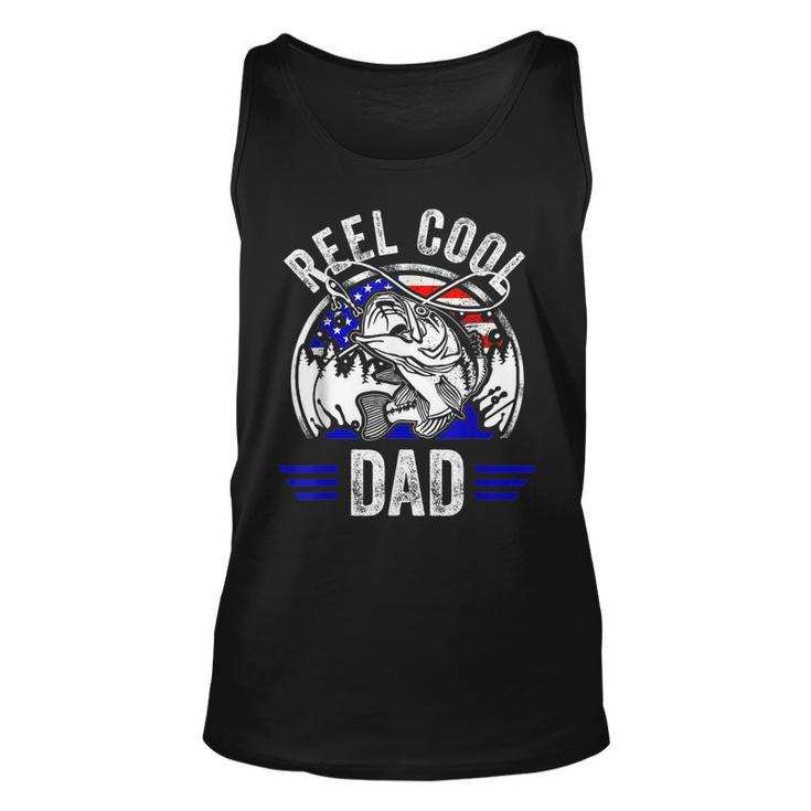 Reel Cool Dad Fathers Day Fisherman Fishing Vintage  Unisex Tank Top