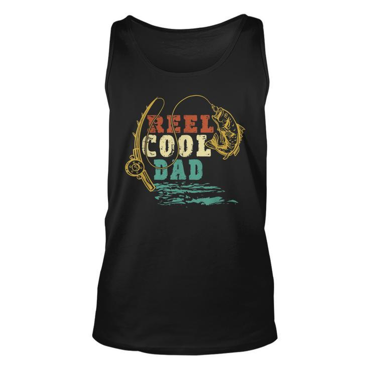 Reel Cool Dad Vintage Fishing Fathers Day Daddy Fisherman  Unisex Tank Top
