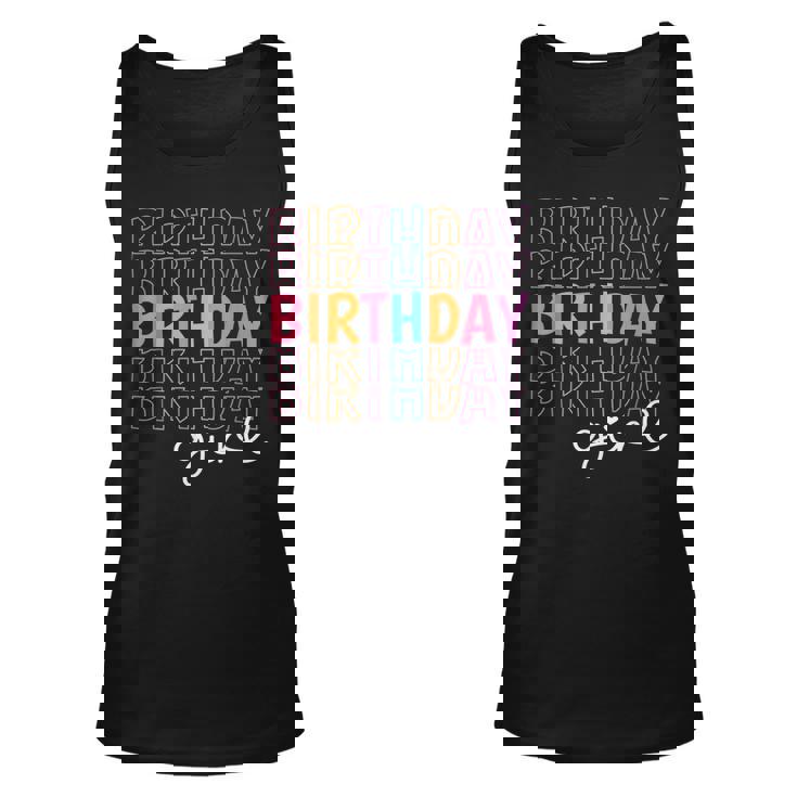 Retro Birthday For Girl Party  For Princess Girl Birthday  Unisex Tank Top
