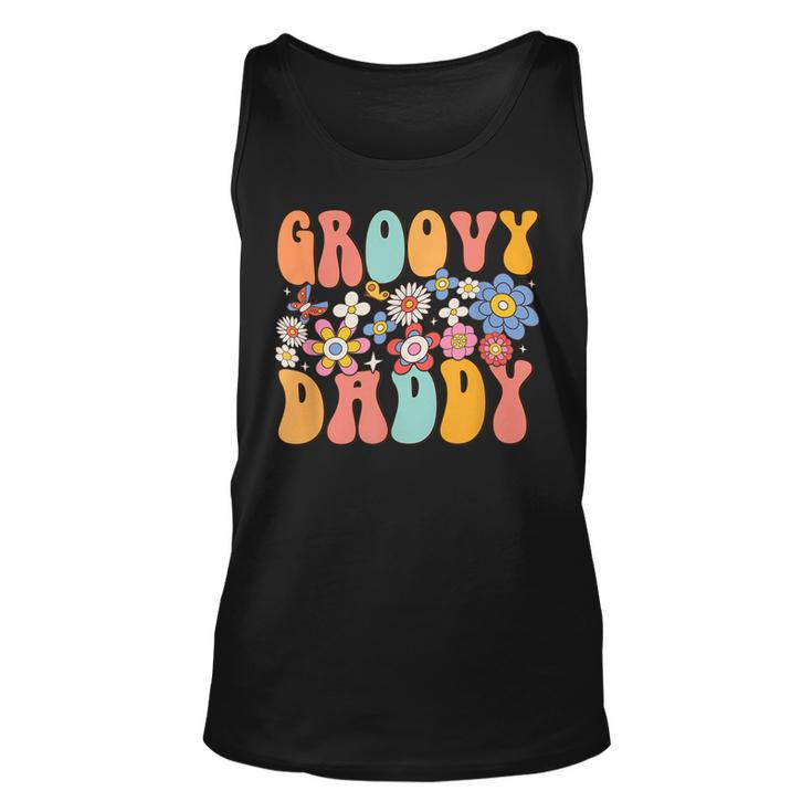 Retro Groovy Daddy Birthday Matching Party Father Day Tank Top
