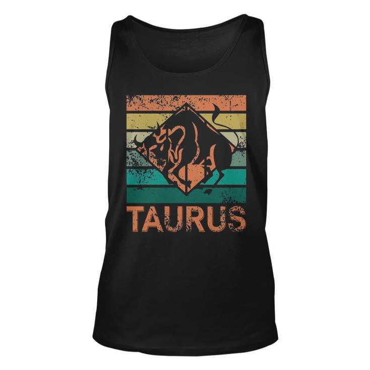 Retro Horoscope Taurus Unisex Tank Top
